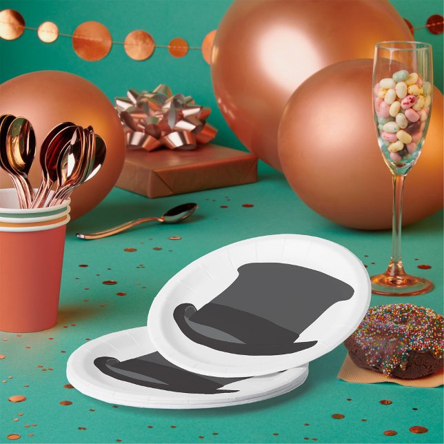Assiettes En Carton Chapeau noir (Créateur téléchargé)