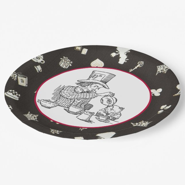 Assiettes En Carton Chapelier et loir fous (Angle)