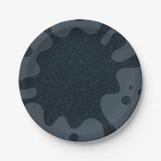 Assiettes En Carton Charcoal Splash Custom Party Paper Plate