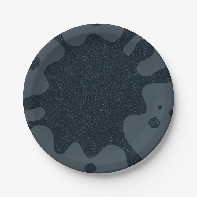Assiettes En Carton Charcoal Splash Custom Party Paper Plate (Devant)