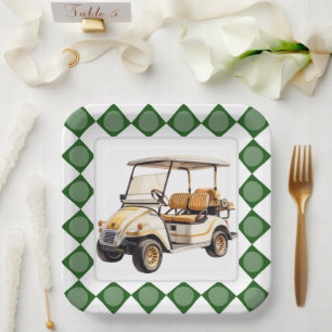 Assiettes En Carton Chariot de golf