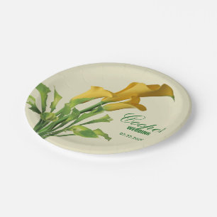 Assiettes En Carton Charming Calla Lily Plaques de papier Mariage