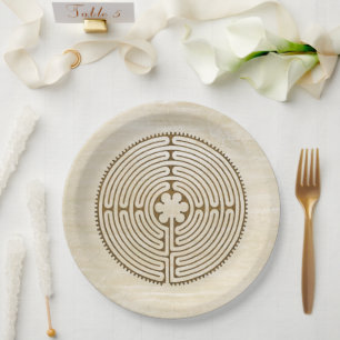 Assiettes En Carton Chartres Labyrinthe - Symbole spirituel Antique 1