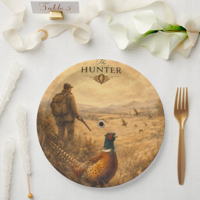 Assiettes En Carton Chasse (Mariage)