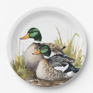 Assiettes En Carton Chasse au canard