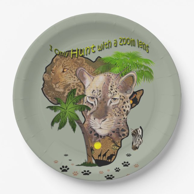 Assiettes En Carton Chasse uniquement avec un objectif zoom (Devant)