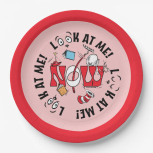 Assiettes En Carton Chat dans le Casquette Regarde-Moi ! Regarde-Moi