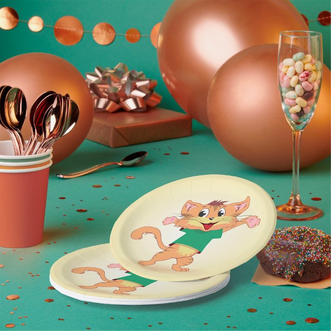 Assiettes En Carton Chat groovy (Créateur téléchargé)