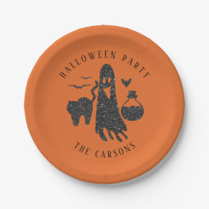 Assiettes En Carton Chat mignon tendance Ghost Poison Bouteille Chats