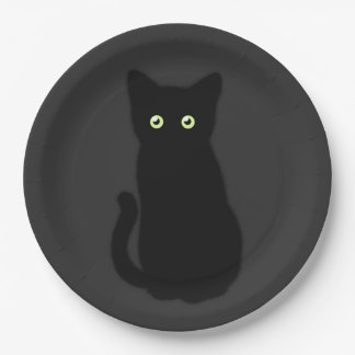 Assiettes En Carton Chat noir, chaton mignon, fun spottaculaire classi