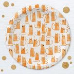 Assiettes En Carton Chat orange amusant<br><div class="desc">Joli petit chat gingembre orange aquarelle. Art original de Nic Squirrell. Parfait pour les amoureux des animaux.</div>