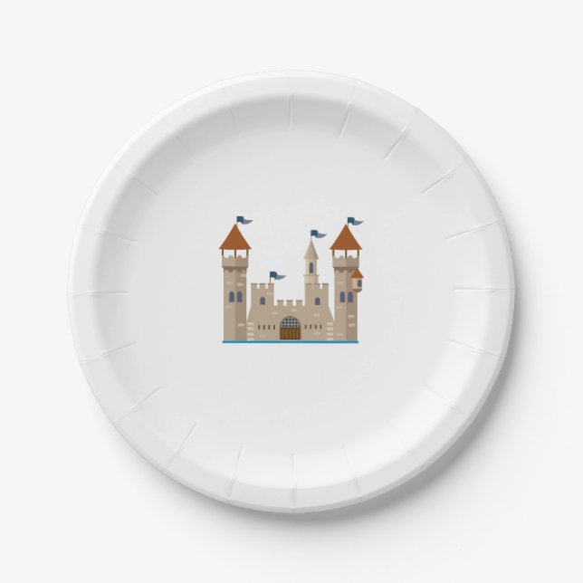 Assiettes En Carton Château de Knight (Devant)
