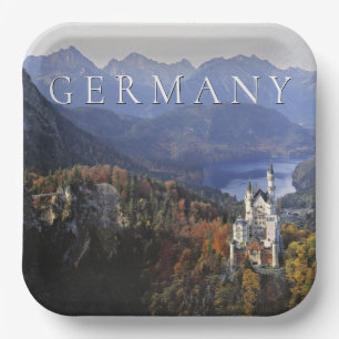 Assiettes En Carton Château de Neuschwanstein Allemagne, Bavière