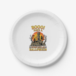 Assiettes En Carton Château de sorcière de Halloween Spooktacular Booo