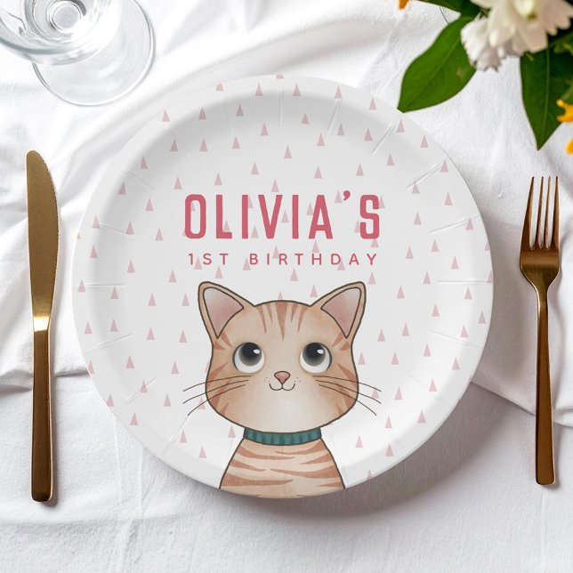 Assiettes En Carton Chaton brun (Créateur téléchargé)