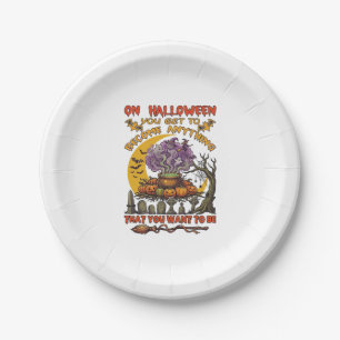 Assiettes En Carton Chaudière de chat de fantôme de citrouilles Devene