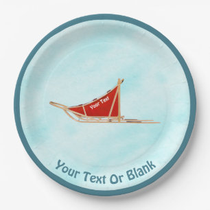 Assiettes En Carton Chaussée De Chien Sur Neige