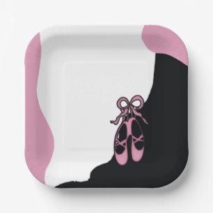 Assiettes En Carton Chaussures Ballerina, Plaque papier Carré 7 pouces