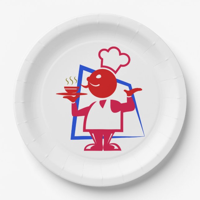 Assiettes En Carton Chef (Devant)