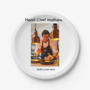 Assiettes En Carton Chef cuisinier ajouter nom texte hommes cuisine bo