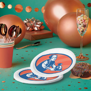 Assiettes En Carton Chef Holding Money Bag Restaurant Finance