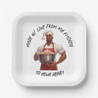 Assiettes En Carton Chef Père Noël - Plaques