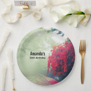 Assiettes En Carton Chemins de fer Misty Pittoresque Photo Anniversair