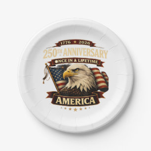 Assiettes En Carton Chemise 250e anniversaire États-Unis 250e Amérique