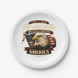 Assiettes En Carton Chemise 250e anniversaire États-Unis 250e Amérique