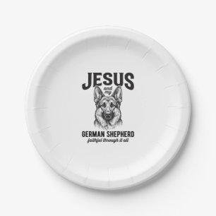 Assiettes En Carton Chemise de Berger Allemand de Foi pour l'Amour des