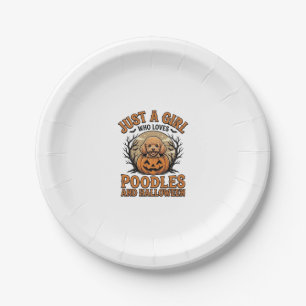 Assiettes En Carton Chemise de chien vintage citrouille fille Hallowee
