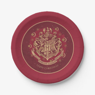 Assiettes En Carton Chemise de fer rouge HOGWARTS™ Crest