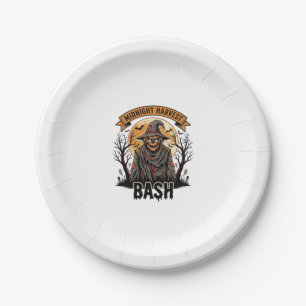 Assiettes En Carton Chemise de Halloween pour épouvantail Gravure vint