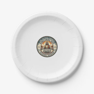 Assiettes En Carton Chemise de l'épouse militaire de Jésus en attente