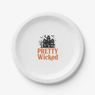 Assiettes En Carton Chemise de maison hantée Halloween vintage Pretty