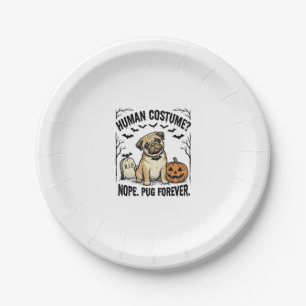 Assiettes En Carton Chemise de pug Halloween Vintage Drôle Costume de 