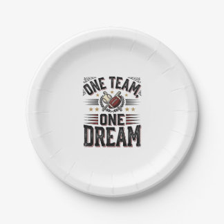 Assiettes En Carton Chemise d'équipe sportive vintage One Team One Dre
