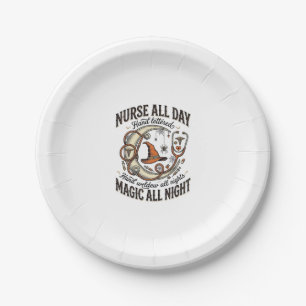 Assiettes En Carton Chemise d'infirmière Halloween Sorcière Médicale É