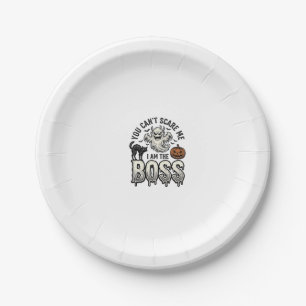 Assiettes En Carton Chemise Halloween Boss Ghost Gravure Vintage Desig