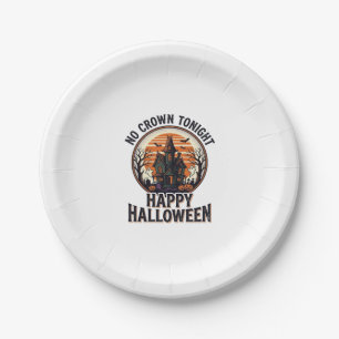 Assiettes En Carton Chemise Halloween ensorcelée avec l'art de manoir