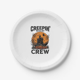 Assiettes En Carton Chemise Halloween Maison Hantée Creepin With My Cr
