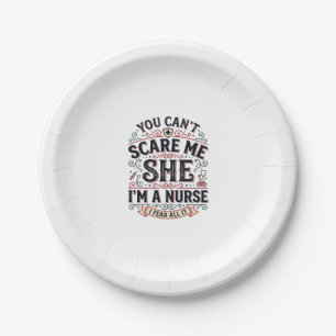 Assiettes En Carton Chemise Halloween Vintage Nurse Drôle Me Fait Peur