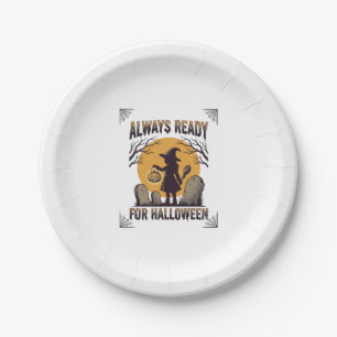 Assiettes En Carton Chemise Halloween Vintage pour les fans de la sais