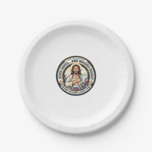 Assiettes En Carton Chemise humoristique Jésus tâches de lessive Graph