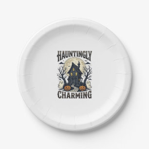 Assiettes En Carton Chemise Maison Hantée Vintage Cottage Halloween De