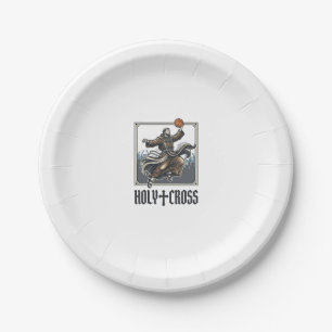 Assiettes En Carton Chemise religieuse vintage de basket-ball Holy Cro