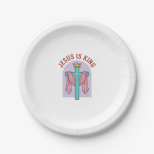 Assiettes En Carton Chemise vintage chrétienne Croix couronne Jésus es