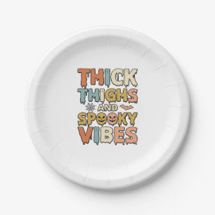 Assiettes En Carton Chemises Halloween de cuisses épaisses et vibratio