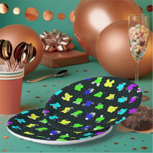 Assiettes En Carton Chèques En Verre Coloré Opalescent,