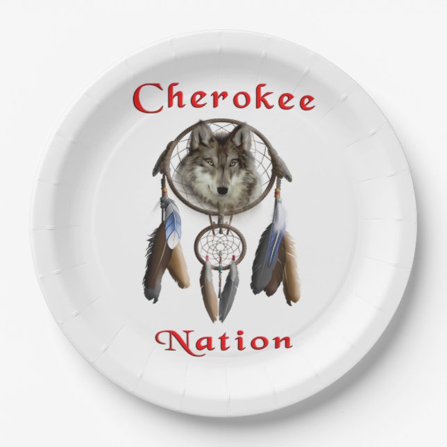 Assiettes En Carton Cherokee (Devant)